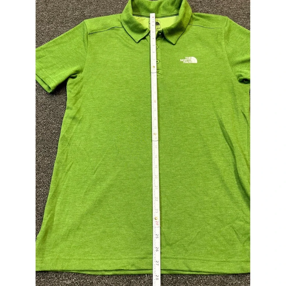 The North Face Polo Shirt Mens Medium Lime Green FlashDry Golf Sports Tennis